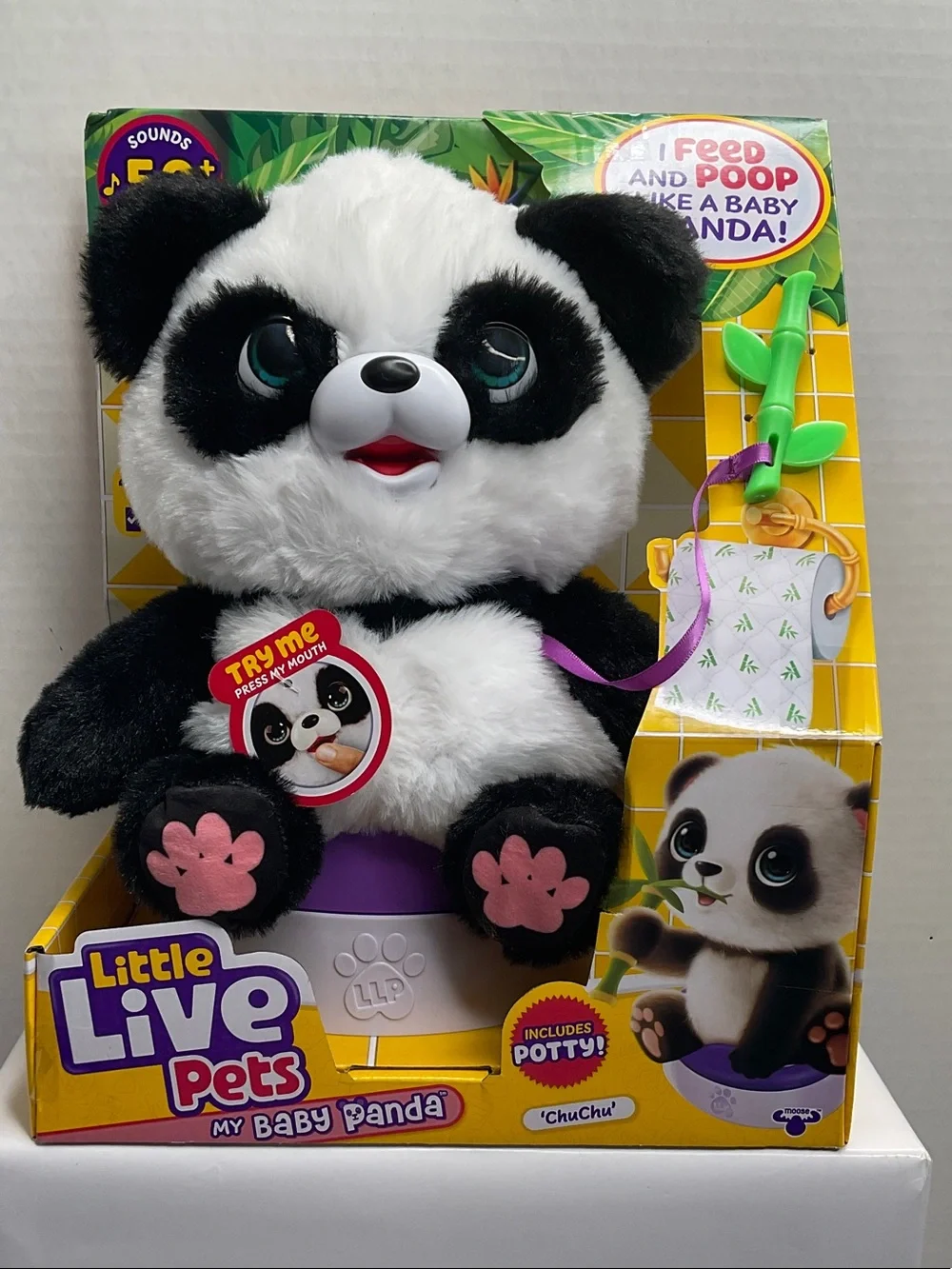 My Baby Panda little LIVE pets Plush Toy - Black & White (51)